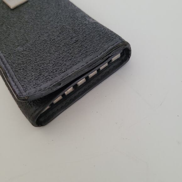 Dunhill Key Card Case Hooks Holder Wallet Logo Black Trifold Designer Coin Retro - Picture 11 of 12